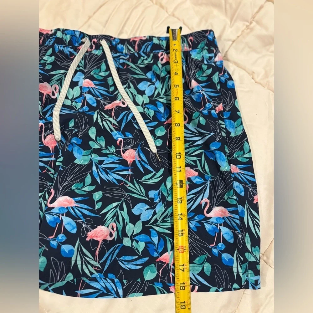 Men’s XL Sonoma Tropical Flamingo Swim Shorts with ties